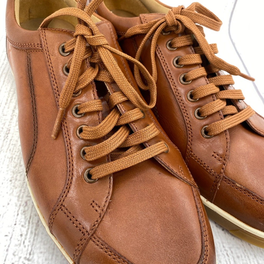 Cole Haan Berkley Oxford Sneaker Mens 10 British Tan Brown Leather Casual Shoes
